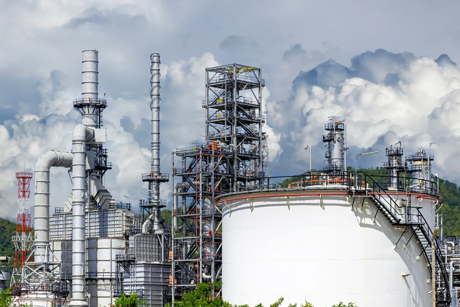 Petrochemical plant where permitted work is controlled