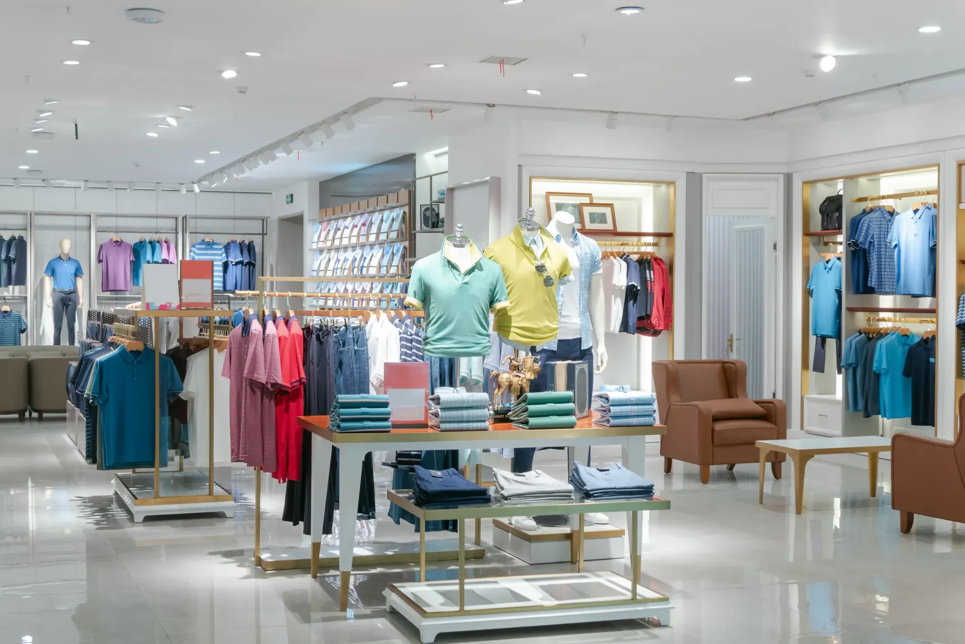 Fashion store ready for opening in a shopping mall