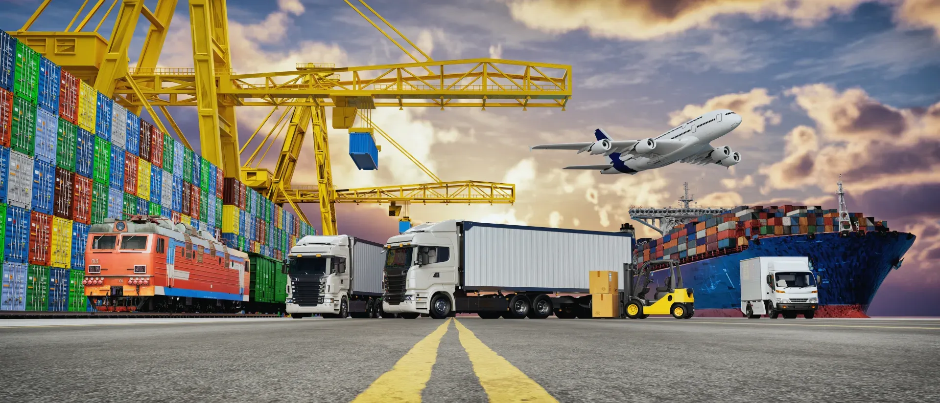 Logistics containers and transport in a distribution network