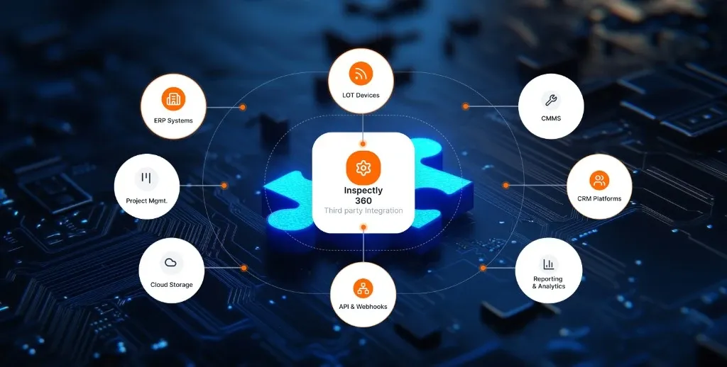 Integration connecting the inspection platform to ERP and BI tools